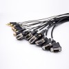 Conector masculino SCSI de 100pin para linha de cabo DB15&Áudio com bloqueio de parafuso 0.3M