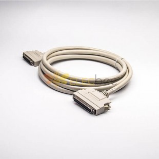 SCSI50 Pin Cable HPCN Male to HPCN 50 Pin Male Latch Lock Zinc Alloy Straight Over-molded Cable 2M