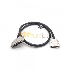 VHDCI 68Pin Macho Reto Para SCSI DB68 pino Conector macho Fechaduras de Parafuso Com Cabo 1M