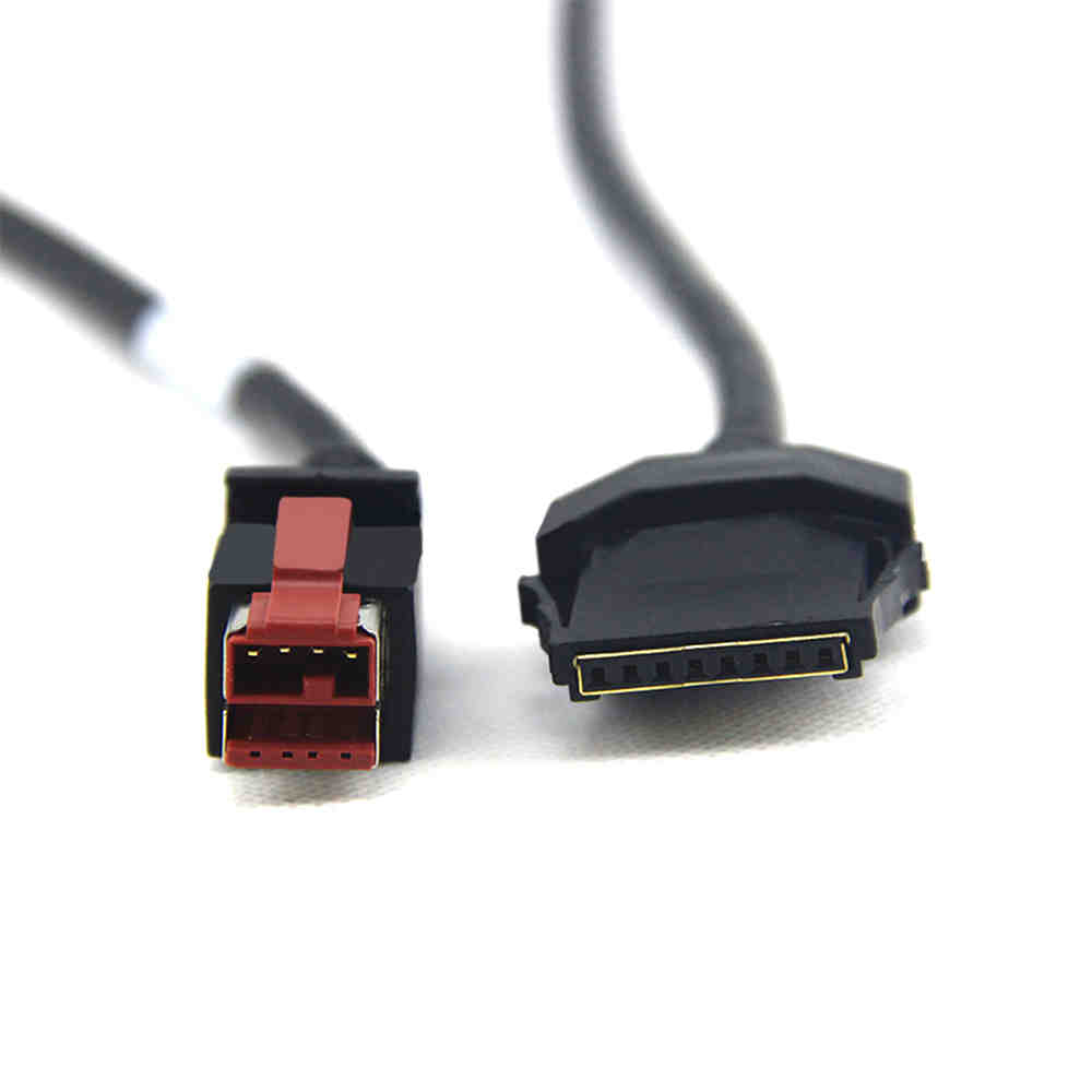 12V POWERED USB to 10P RJ48 Crystal Head to 3P Terminal Cable for Epson IBM Printer