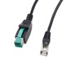 IBM Epson POS ターミナルスキャナ接続用の 12V 電源 USB から 10P RJ50 クリスタルヘッド