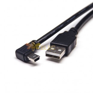 20pcs 90 gradi mini cavo USB per tipo A connettore maschio dritto 1M cavo di prolunga