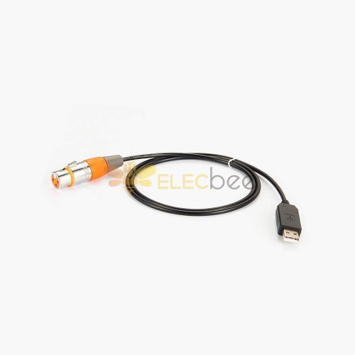 Câble USB XLR Femelle vers Cordon USB 3 Broches Câble USB XLR