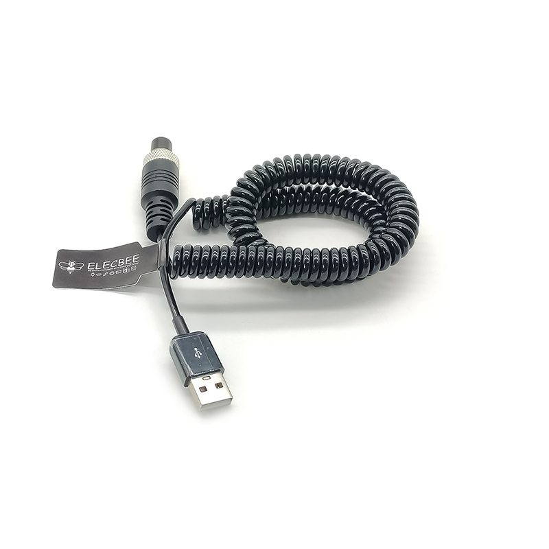 Aviation Plug GX12 Female 4 Pin To USB2.0 Type-A Male Cable