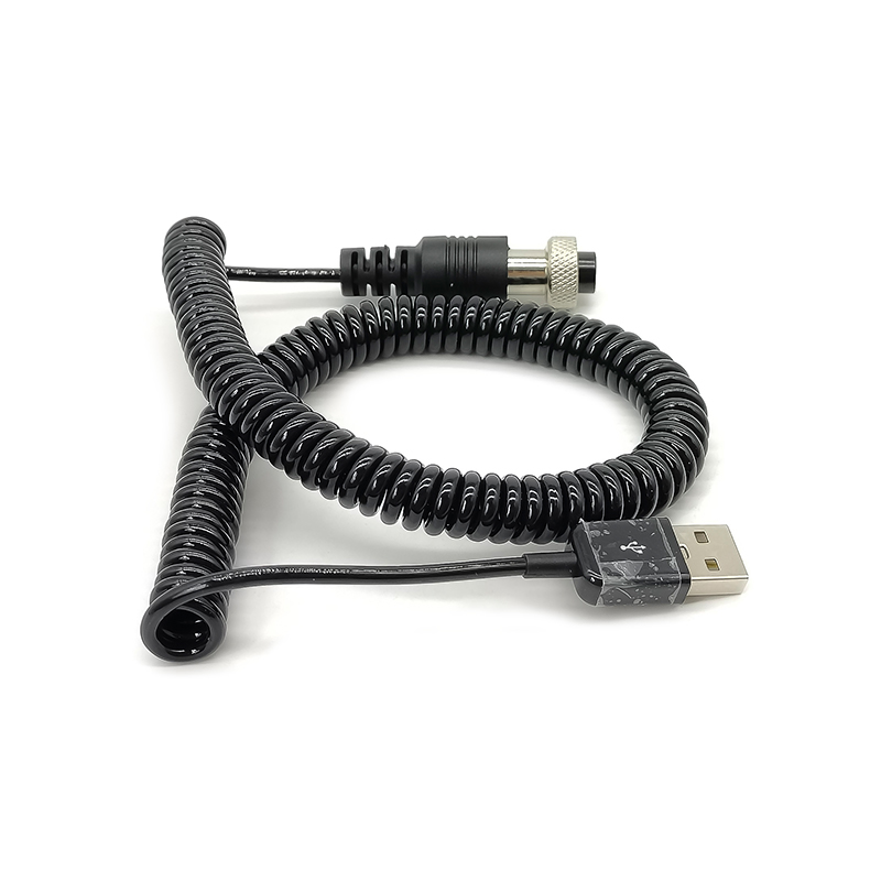 항공 플러그 GX12 암 4핀 - USB2.0 Type-A 수 케이블