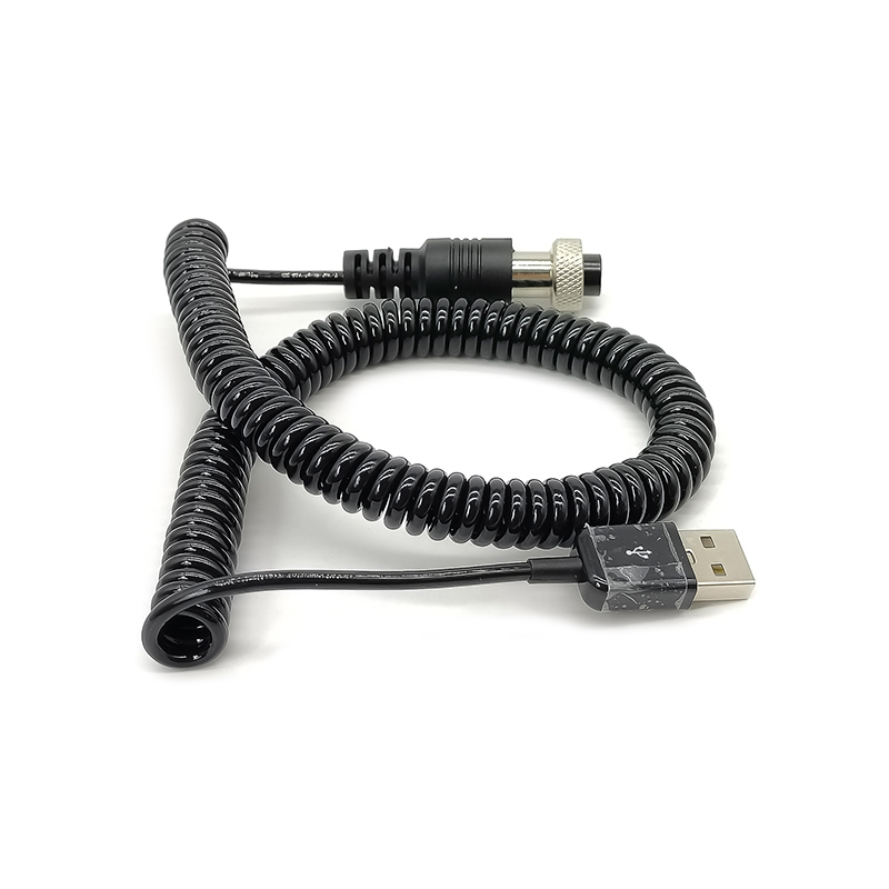 Aviation Plug GX12 Female 4 Pin To USB2.0 Type-A Male Cable