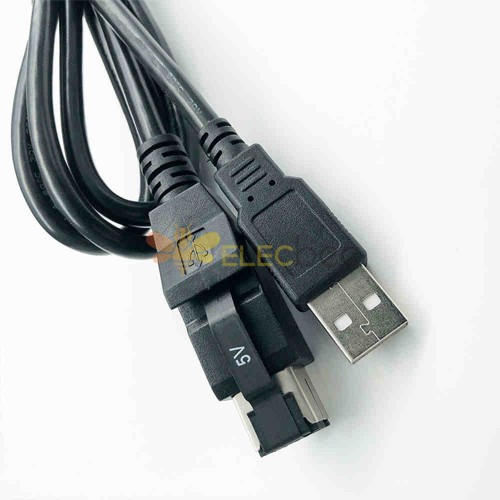 IBM Druckeranschlusskabel POWERED USB 24V 12V 5V Stecker auf USB B Stecker  + DIN 3P Kabel