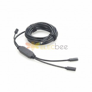Cable de extensión activo USB tipo C de doble puerto con alimentación