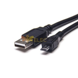 Cable Micro USB de carga rápida de 20 piezas a USB 2,0 A macho de 180 grados para Cable de 50CM
