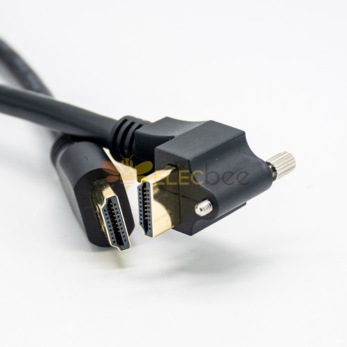 HDMI محول الكابلات ذكر إلى مستقيم إلى الزاوية اليمنى ذكر مع مسامير 1/3/5 متر 5m