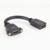 HDMI Dişi - HDMI Dişi Panel Montajlı Ethernet Adaptörü Yüksek Hızlı Uzatma Kablosu 0.3 Metre 28AWG Vidalı