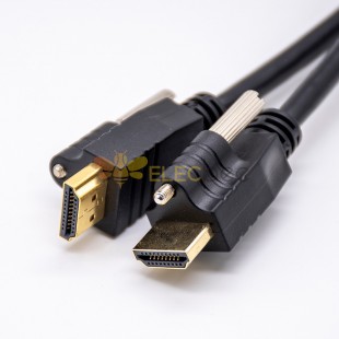 HDMI Male to Male Straight Conversion Cable with Screws length 1/3/5 Meter