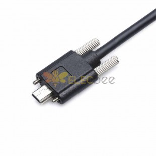 Cable Mini USB2.0 de alta flexibilidad con bloqueo por tornillo