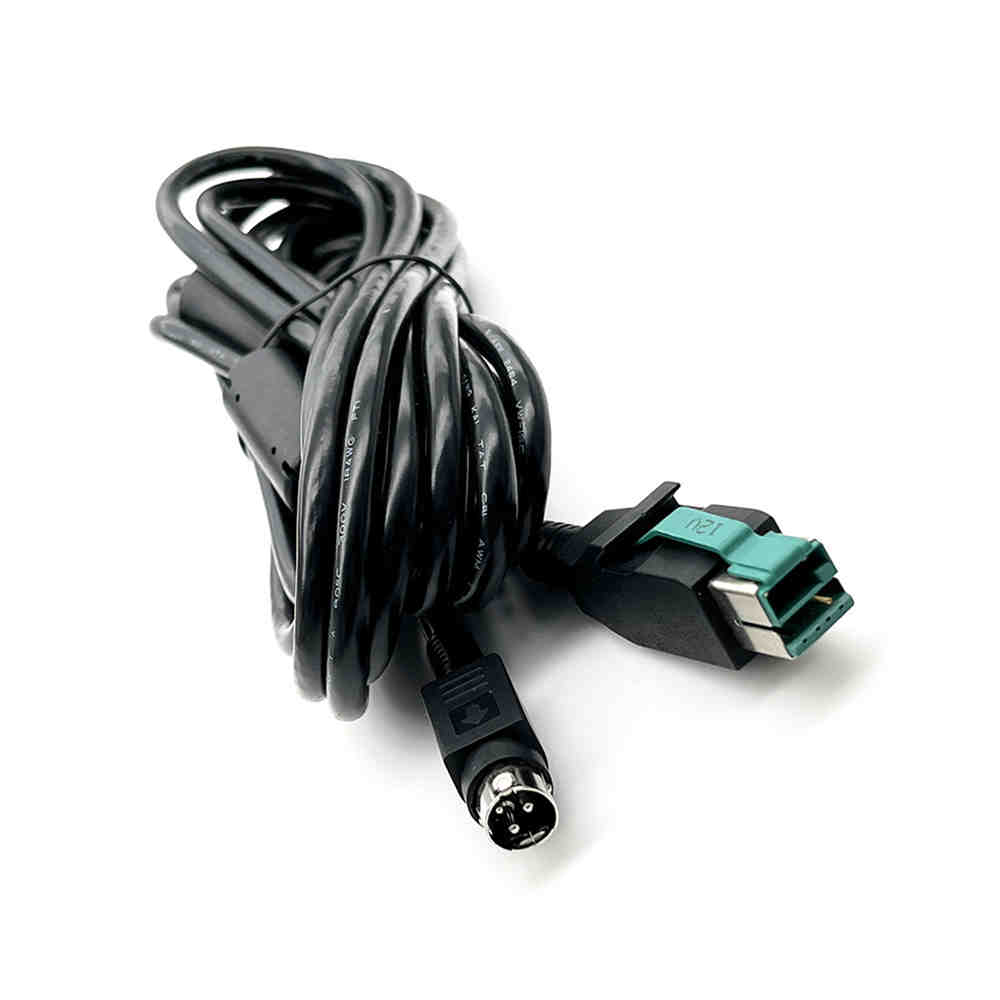 Ibm Epson Pos System Terminal Power Cable Powered Usb 12v 24v 5v To Din 3p 8979