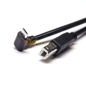 Micro USB Кабель 90 градусов для USB B Мужской прямой 1M