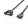 Крепление на панель USB 3.0 A Женский к прямому Micro USB B Стопорные винты Удлинительный кабель Hi-Speed ​​30CM