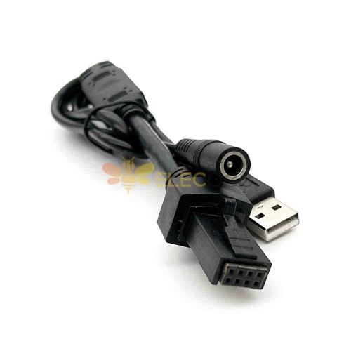 POS-Terminal-Verbindungskabel POWERED USB 2X4 zu USB 2.0 zu DC5.5 für IBM Epson