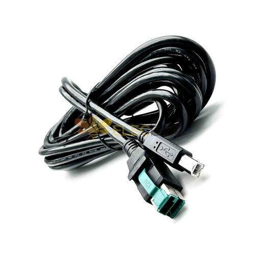 POWERED USB 12V-auf-USB-B-Stecker-Verbindungskabel für IBM Epson HP-Drucker