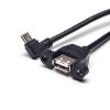 20pcs Right Angle Mini USB Cable Male to USB Type A Female OTG Cable