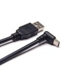 20 piezas Cable de extensión Mini USB de ángulo recto de 1M a tipo A Cable de carga macho