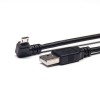 A Konektörü Tipi ne zımbına doğru Dik Açılı USB Uzatma Kablosu 1M Mirco USB