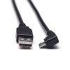 الحق زاوية USB تمديد كابل 1M Mirco USB لكتابه موصل