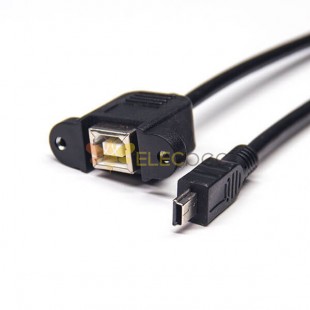 Straight Wire USB Cable Mini USB Male to USB B Female Straight