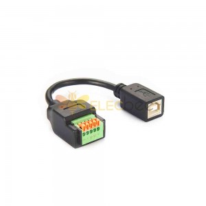 Cabo do bloco de terminais USB 2.0 tipo B terminal direto para tipo B, fêmea reta