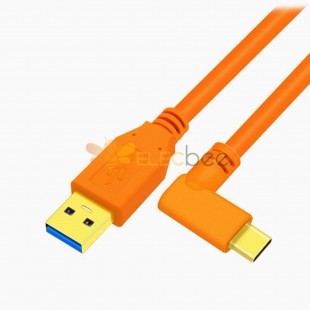 Câble de prise de vue connecté Type-C à angle droit vers USB3.0 线材5M