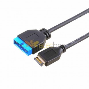 Cable de extensión macho USB 3.1 Gen2 A-Key tipo E a USB 3.0 de 20 pines (19 pines)