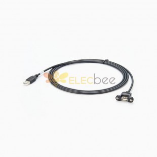 Cable de extensión USB 2.0 de montaje en panel tipo A macho a tipo A hembra de 1 metro