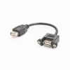 USB 2.0 面板安裝 USB A型母頭轉母頭插座模製線延長適配器 30厘米
