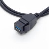 USB 3.0 Type A母轉USB A 3.0 公 卡入式線超高速數據傳輸 5 Gbps 20厘米/8 英寸