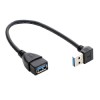 USB 3.0 Right Angle 90 Degree Extension Cable Male to Female Adapter Cord