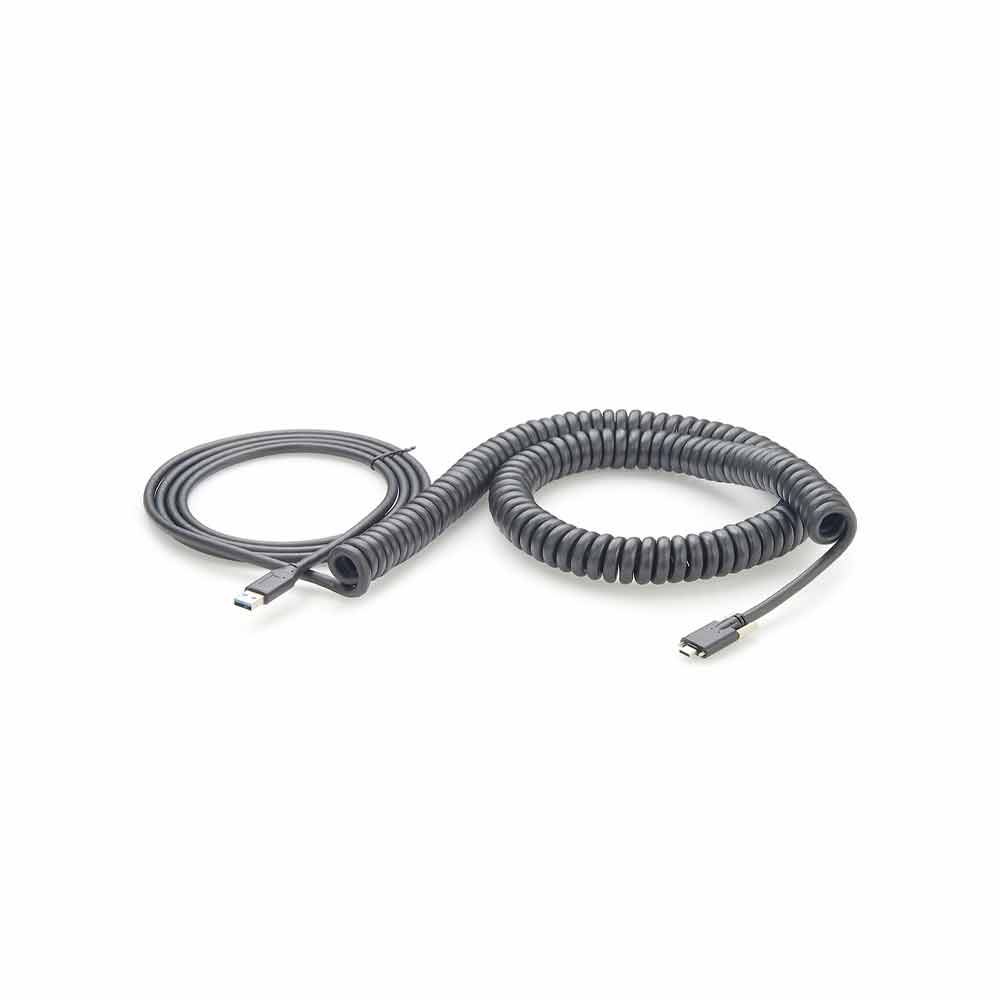 USB 3.1 Type A Male to Type C Male Active curly Cable 10m 23cm
