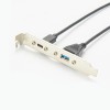 USB 3.1 Tip C ve Tip A Panel Kablo Montajlı Anakart Başlığı Yüksek Hızlı Uzatma Adaptörü 30CM