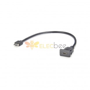 USB 3.1 Tipo E Macho PCI-E a USB 3.1 Tipo C Hembra Snap-in Gen 2 Cable de extensión Cable 30cm