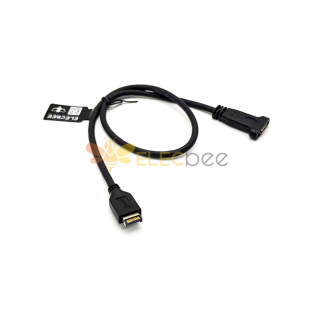 USB 3.1 Tipo E Macho a USB 3.1 Tipo C Panel frontal PCI Placa base Cable de extensión 30CM