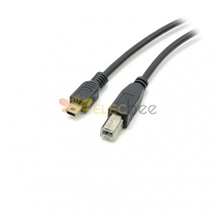 USB B 180 Degree Male to Mini USB Straight USB 2.0 Cable