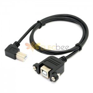 20 piezas Usb B Cable montaje en Panel macho a hembra 1 m Cable para impresora