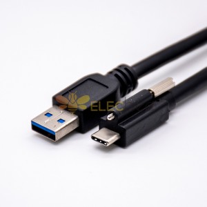 USB Charger in Cable Type A to C Straight Charging Cable 1Mg 1M