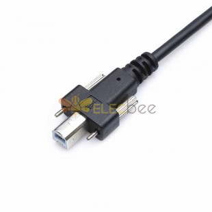 Cable flexible USB con conector macho USB 2.0 B con bloqueo