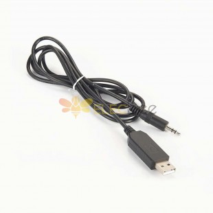 Prise stéréo USB vers 3,5 mm droite avec câble RS232 1M