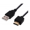 20pcs USB to HDMI Converter Cable1.5FT USB 2.0 Male to HDMI Male 충전기 케이블 코드 (HDMI/USB)