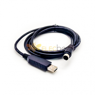 Connecteur mâle USB vers Mini Din 8 broches droit avec câble RS232 1M