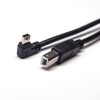 20pcs USB to Mini USB Charging Cable USB Type B Straight Male to Mini USB Left Angle Male 1M Long