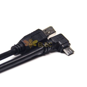 USB Type B à Micro Câble USB 1M Long Double Male Plugs Straight to Right Angle