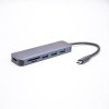 铝制 6 合 1 高速 USB-C 6 端口 USB 集线器 PD 充电 USB 3.0 集线器适用于 matebook