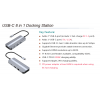 Hub USB de aluminio USB tipo C Hub 3 0 adaptador multifunción 8 en 1 para Macbook Pro Air Ipad Matebook OEM tarjeta de carga de estado ABS