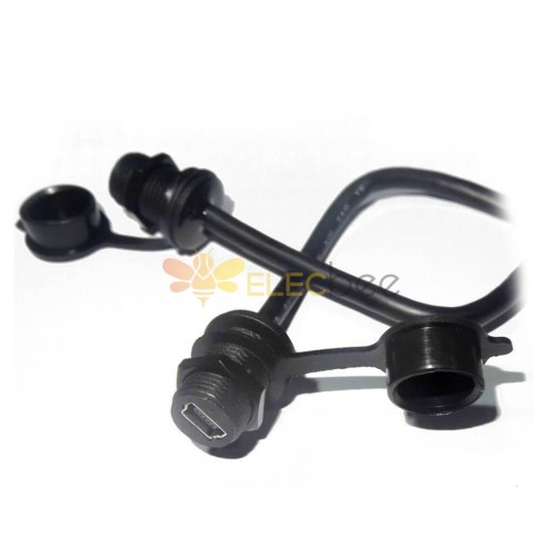 Black Shell Molding Usb Electrical Wire Joiners Waterproof With Data Link  Cable